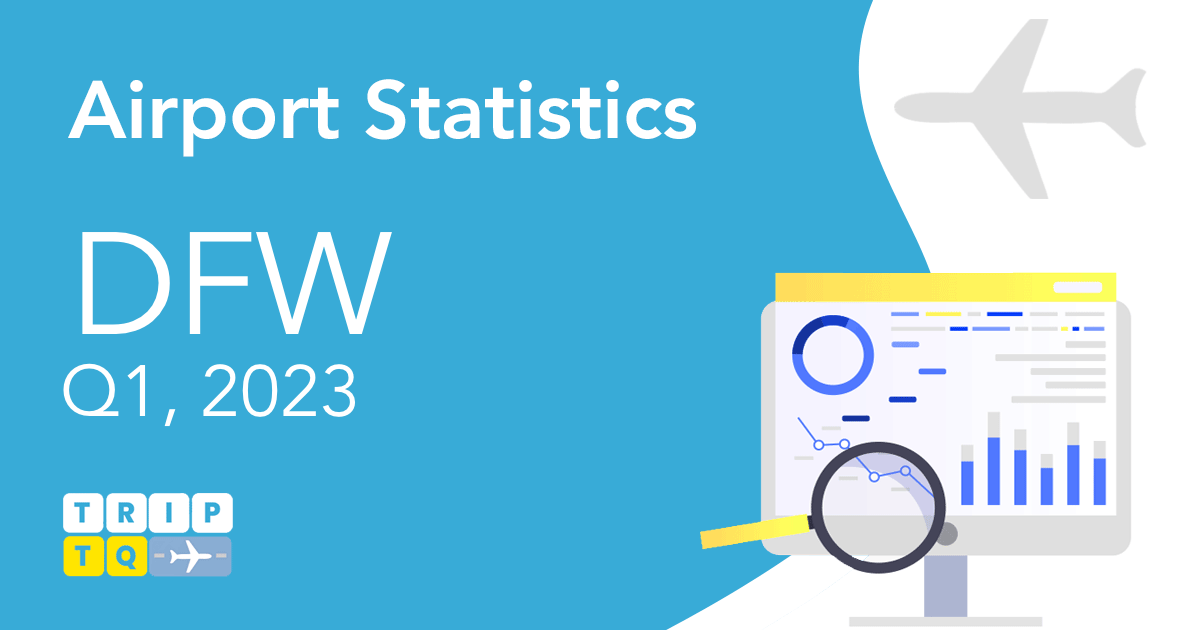 Dallas Airport (DFW) Passenger and Flight Statistics Q1, 2023